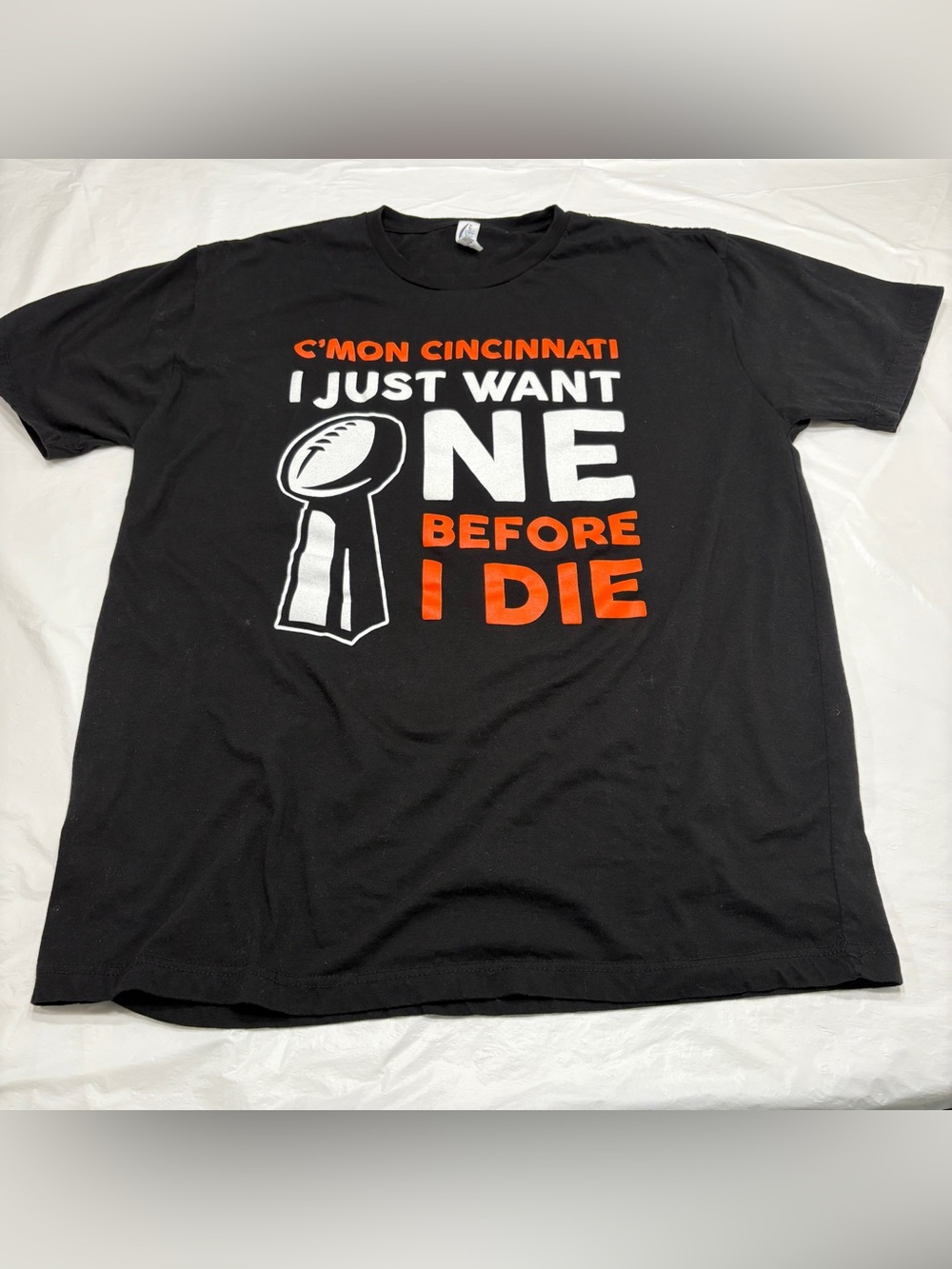 Cincinnati Bengals I Just Want One Before I Die T Shirt Men’s XL